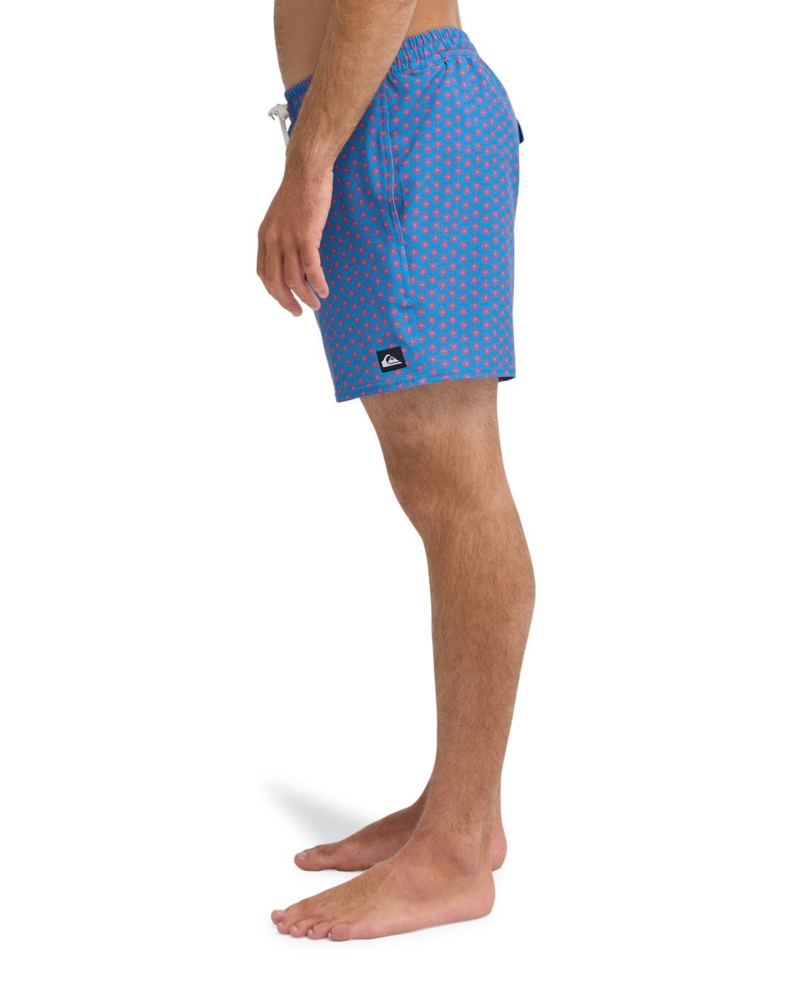Zwembroek STRETCH PRINTED VOLLEY 16" Blau Heren 4/4