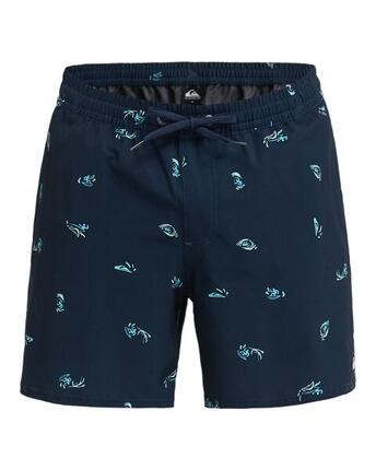 Short de bain STRETCH PRINTED VOLLEY 16" Noir Homme