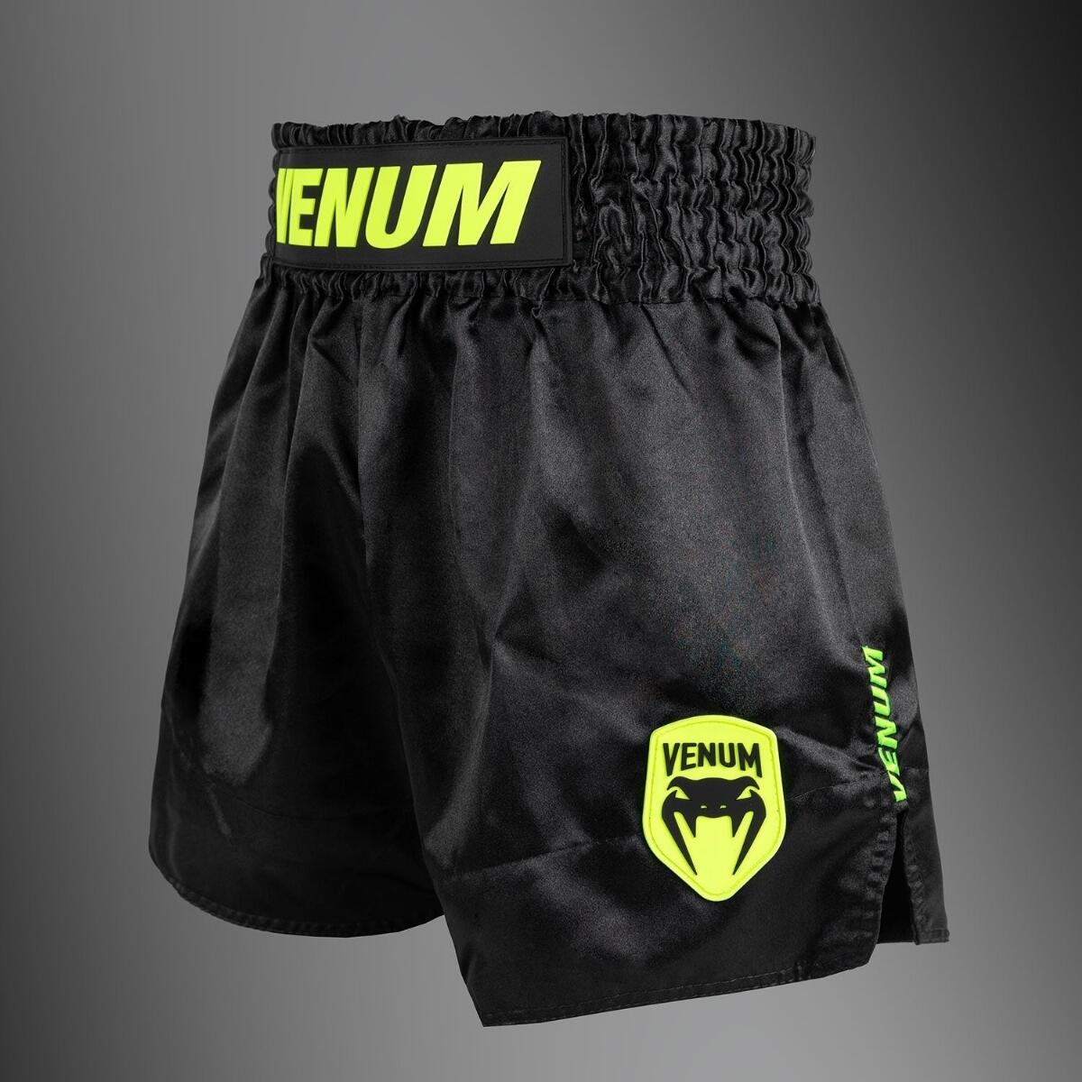 Pantalones cortos Venum Muay Thai Classic Evo Negro/Neón Talla S 2/4