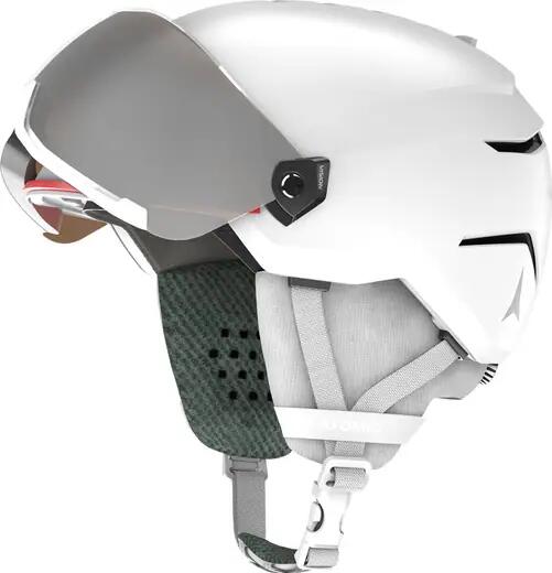 Sporty zimowe Kaski Atomic Savor Visor Kask Narciarski Dla Dzieci - M - Biały