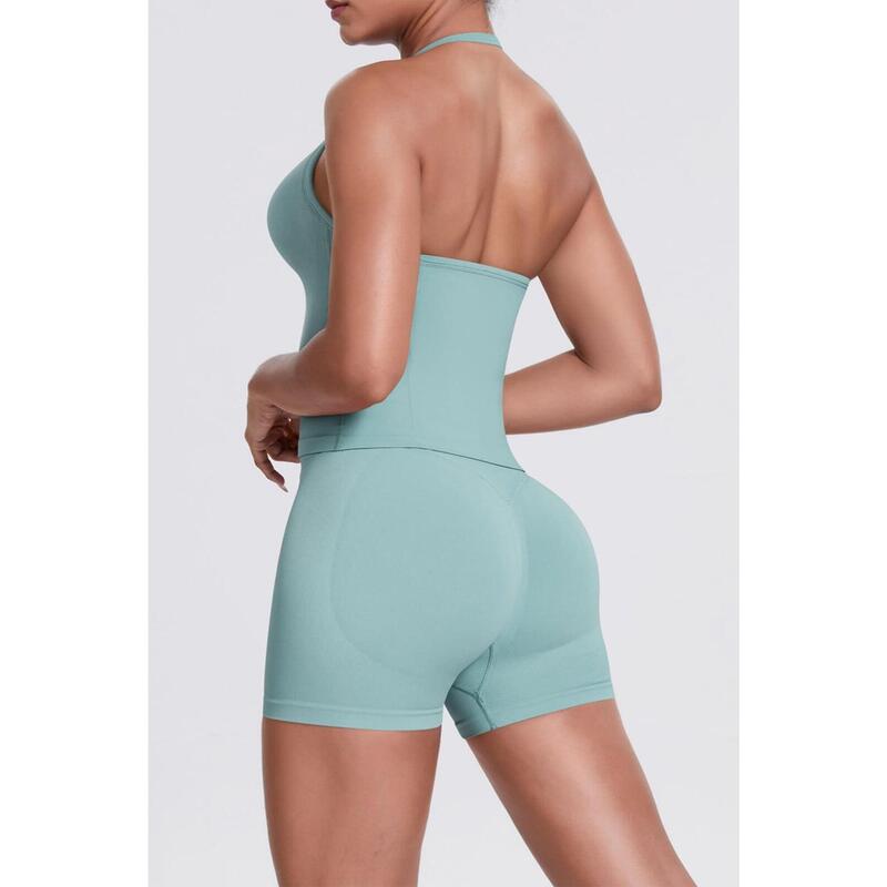 Colant scurt FITSKIN V-Form Shortline Mint Twist