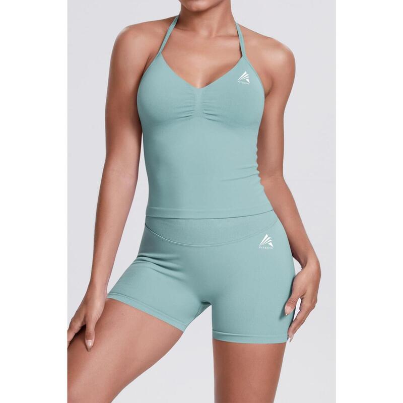 Colant scurt FITSKIN V-Form Shortline Mint Twist