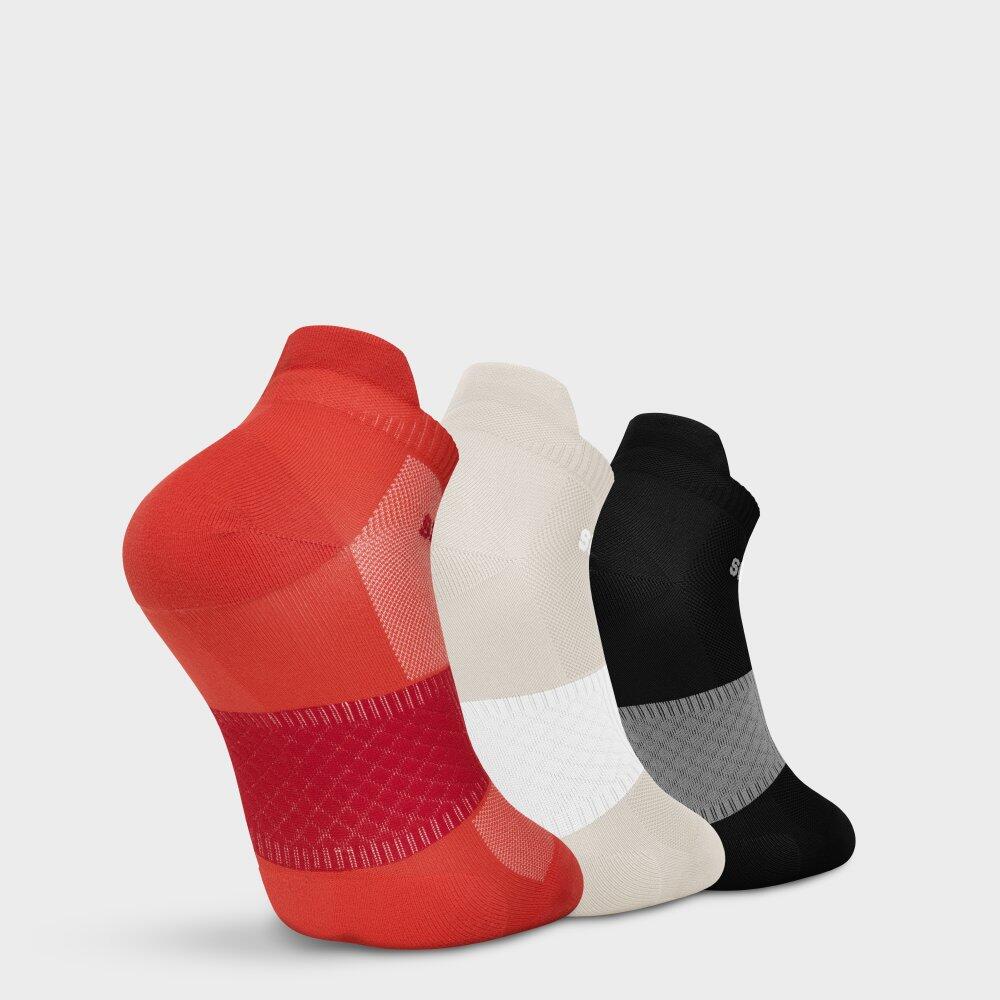 Herren und Damen Fitness Kurze Laufsocken, 3er-Pack Helix Brick Orange 6/6