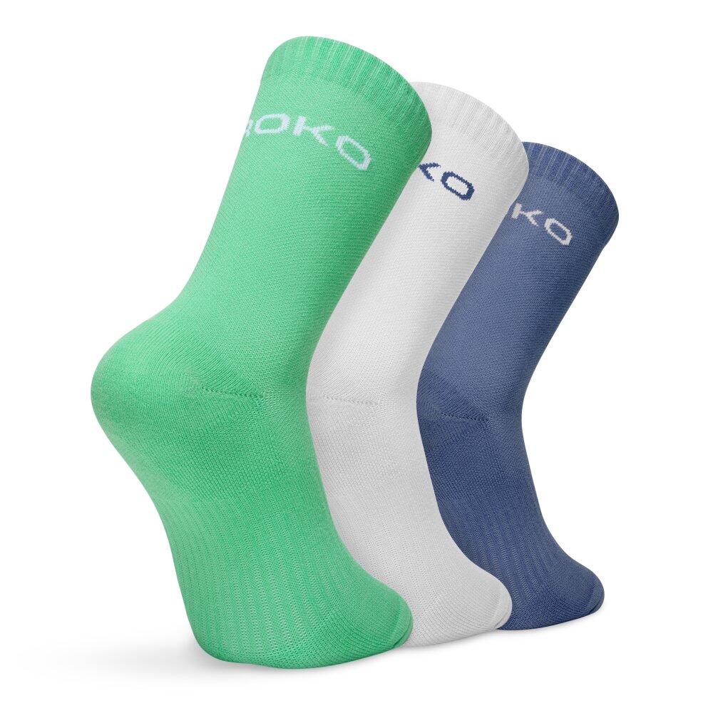 Men & Women Padel crew socks 3-pack Vira Celestial White 2/6