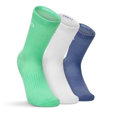 Lot de 3 paires de chaussettes de padel mi-mollet Homme et Femme Vira Celestial
