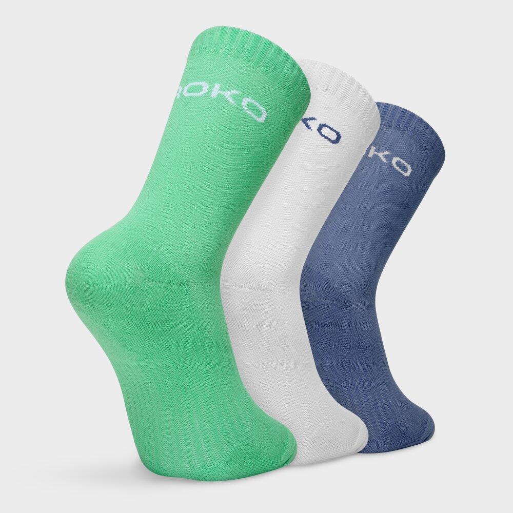 Men & Women Padel crew socks 3-pack Vira Celestial White 6/6