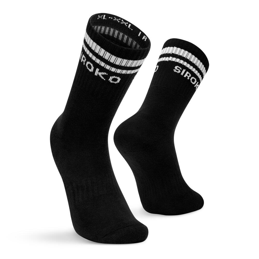 Herren und Damen Fitness Mittelhohe Sportsocken 3er-Pack Tribe Schwarz 4/6