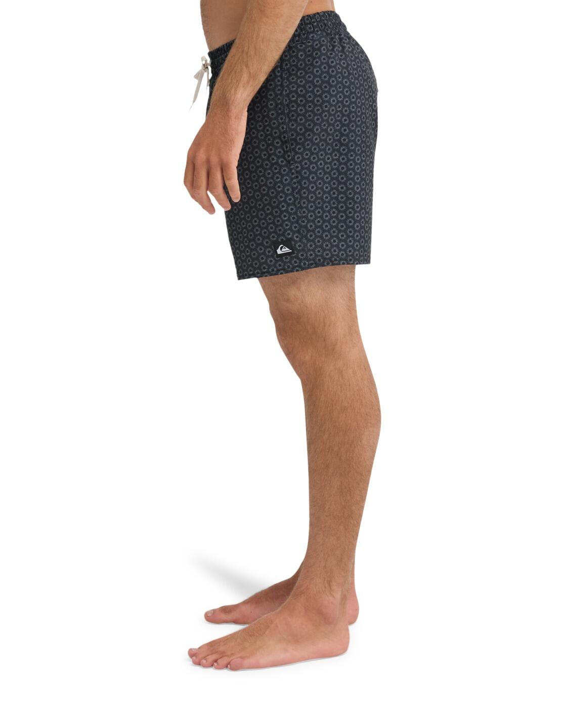 Short de bain STRETCH PRINTED VOLLEY 16" Noir Homme 4/4