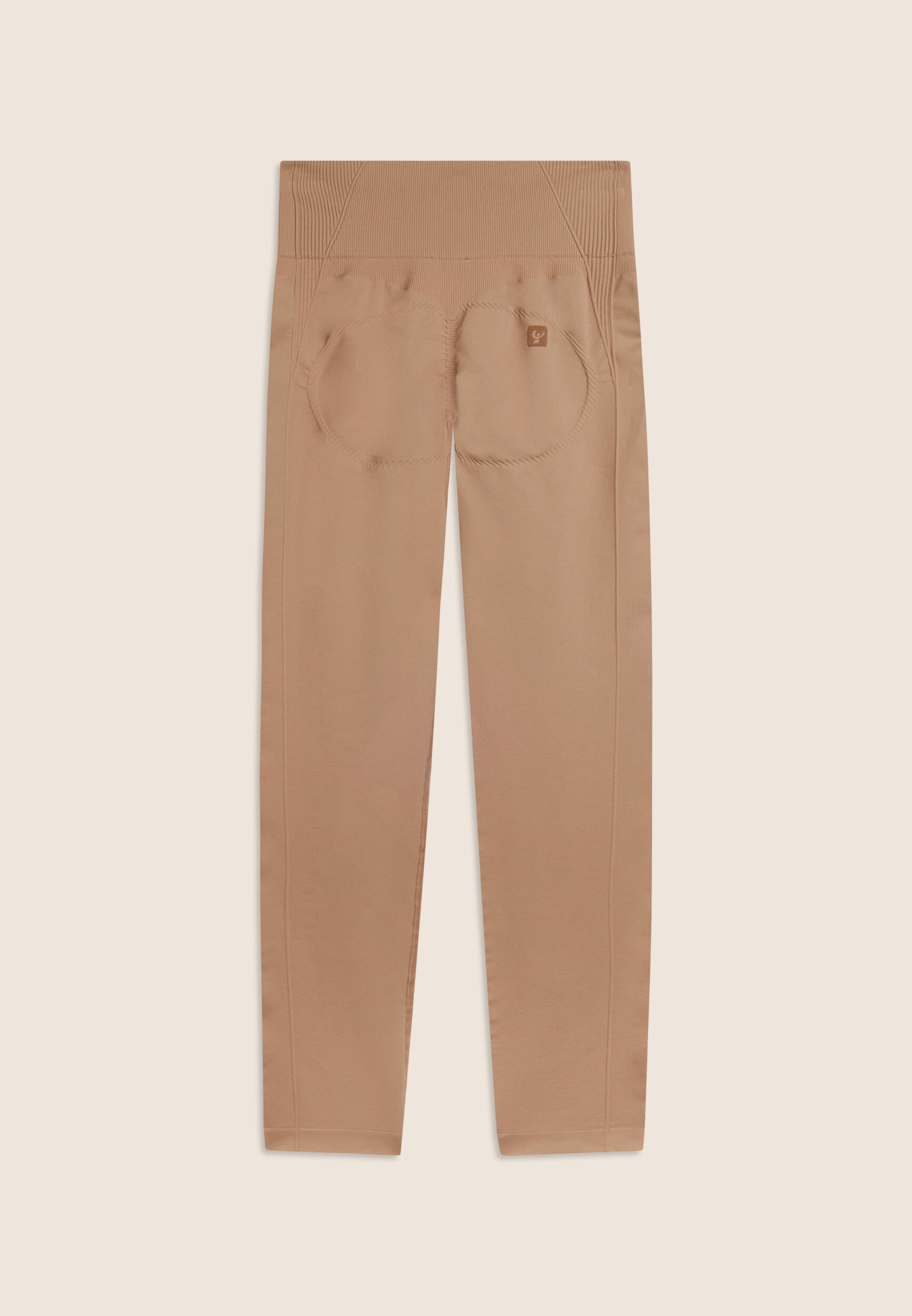 Leggings 7/8 à taille haute sans couture avec empiècements côtelés 2/3