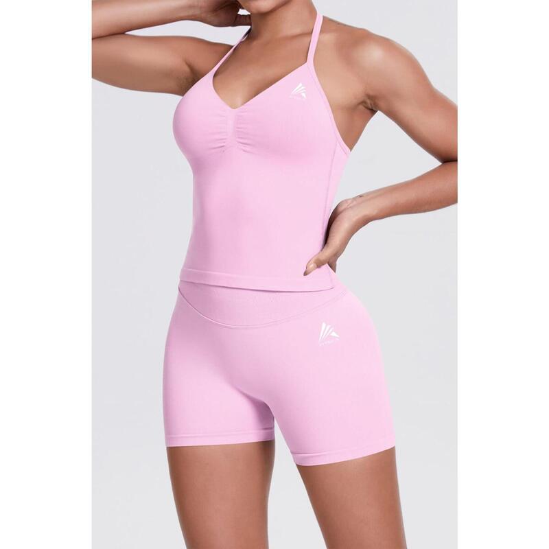 Bustiera FITSKIN V-Form Shortline Pastel Pink