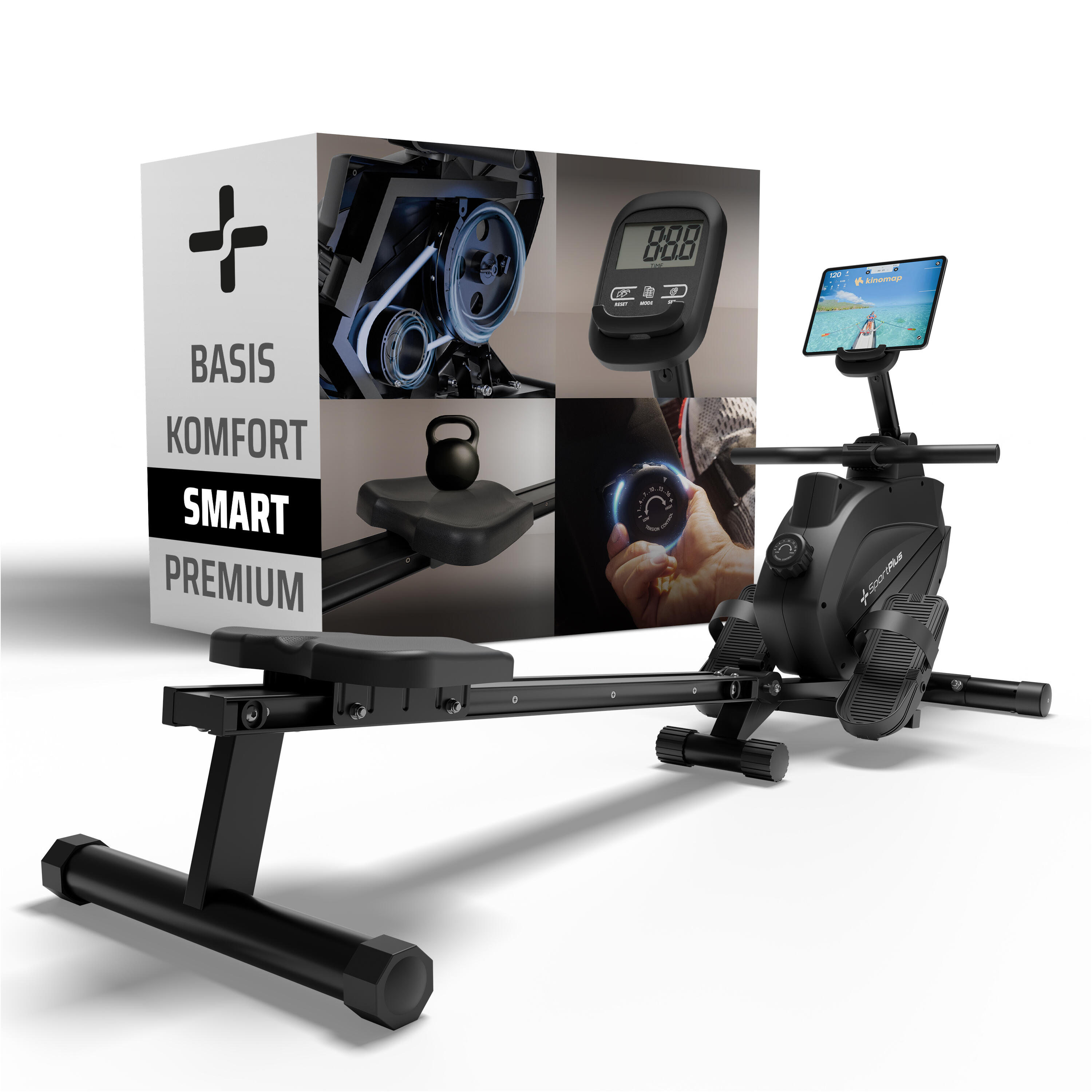 Sportplus - Rameur Pour La Maison, Pliable, Système De Frein Magnétique Silencieux - Rameur - Noir - No Size - Decathlon