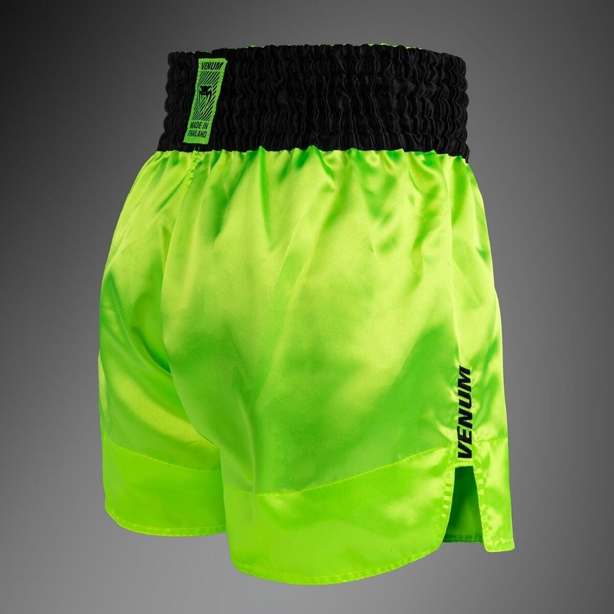 Pantalones cortos Venum Classic Evo Neon Muay Thai Amarillo/Negro Talla S 3/4