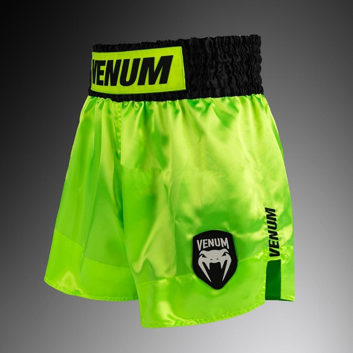Pantalones cortos Venum Classic Evo Neon Muay Thai Amarillo/Negro Talla S 2/4