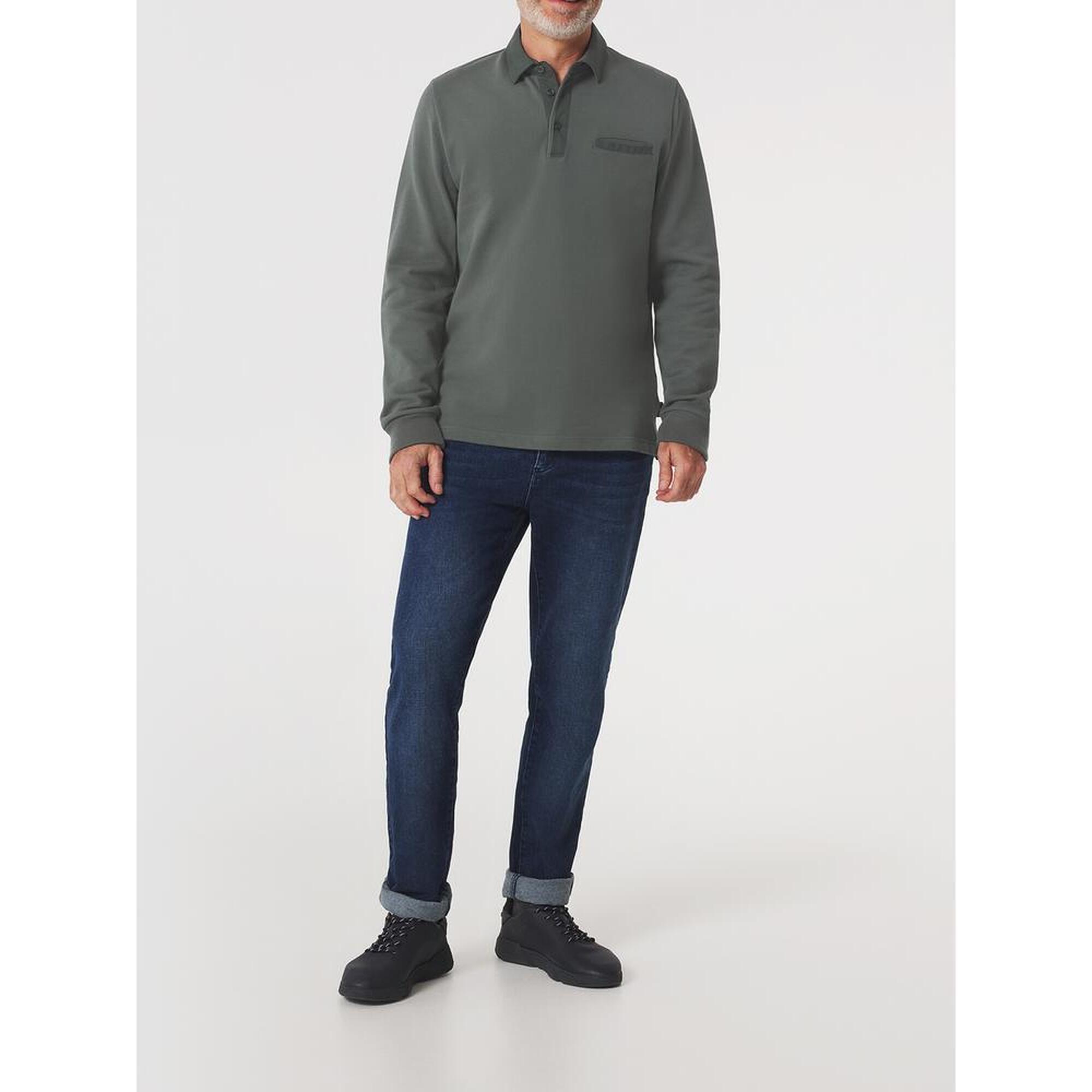 Tbs - Polo Manches Longues Homme Cavezpol Sapin - Chemise Manches Longues - Vert - Decathlon