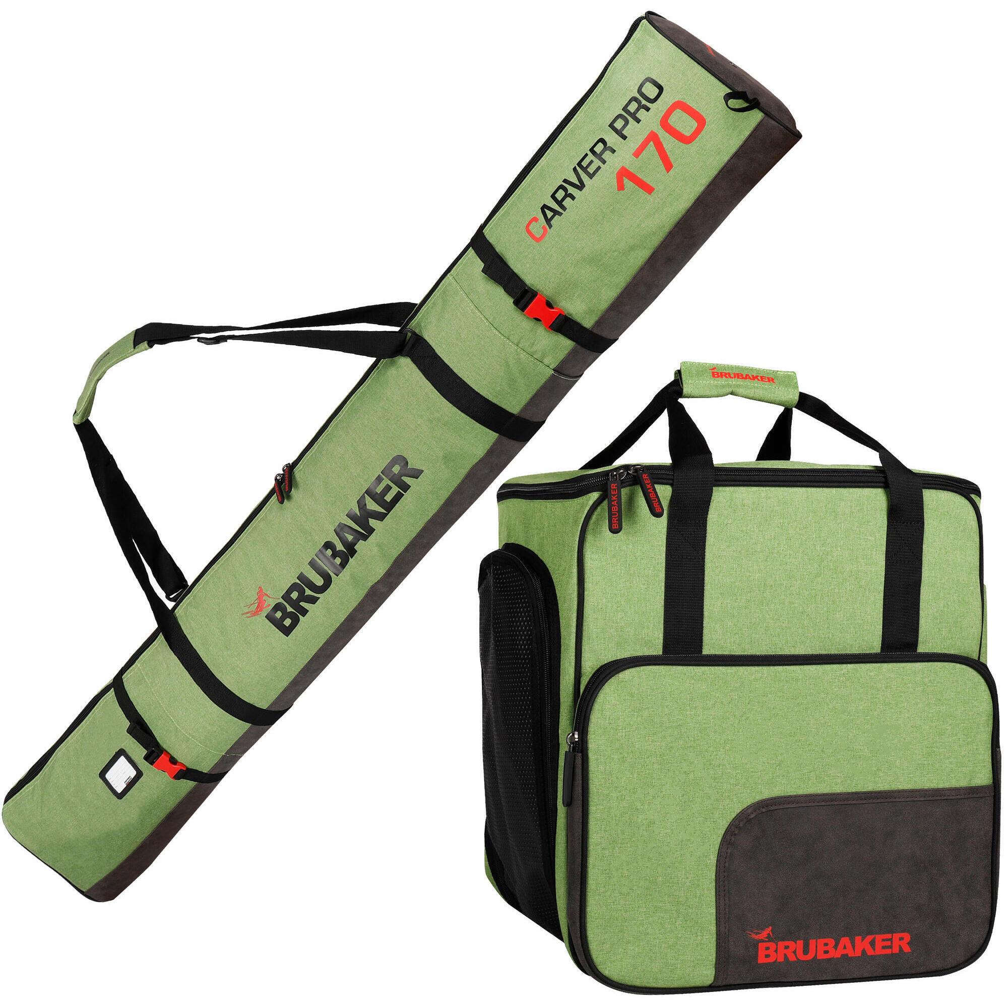 X2 - Brubaker Set Combi Carver Performance Sac Skis + Chaussures + Casque Vert Chiné - Sac De Sport - Noir|vert - 170cm - Decathlon