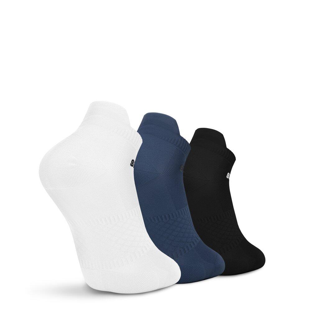 Herren und Damen Fitness Kurze Sportsocken 3er-Pack Trim Blue Blau 2/6