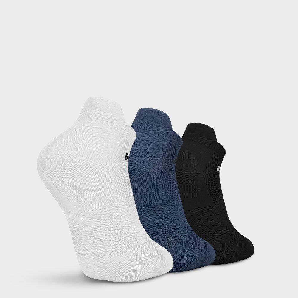 Herren und Damen Fitness Kurze Sportsocken 3er-Pack Trim Blue Blau 6/6