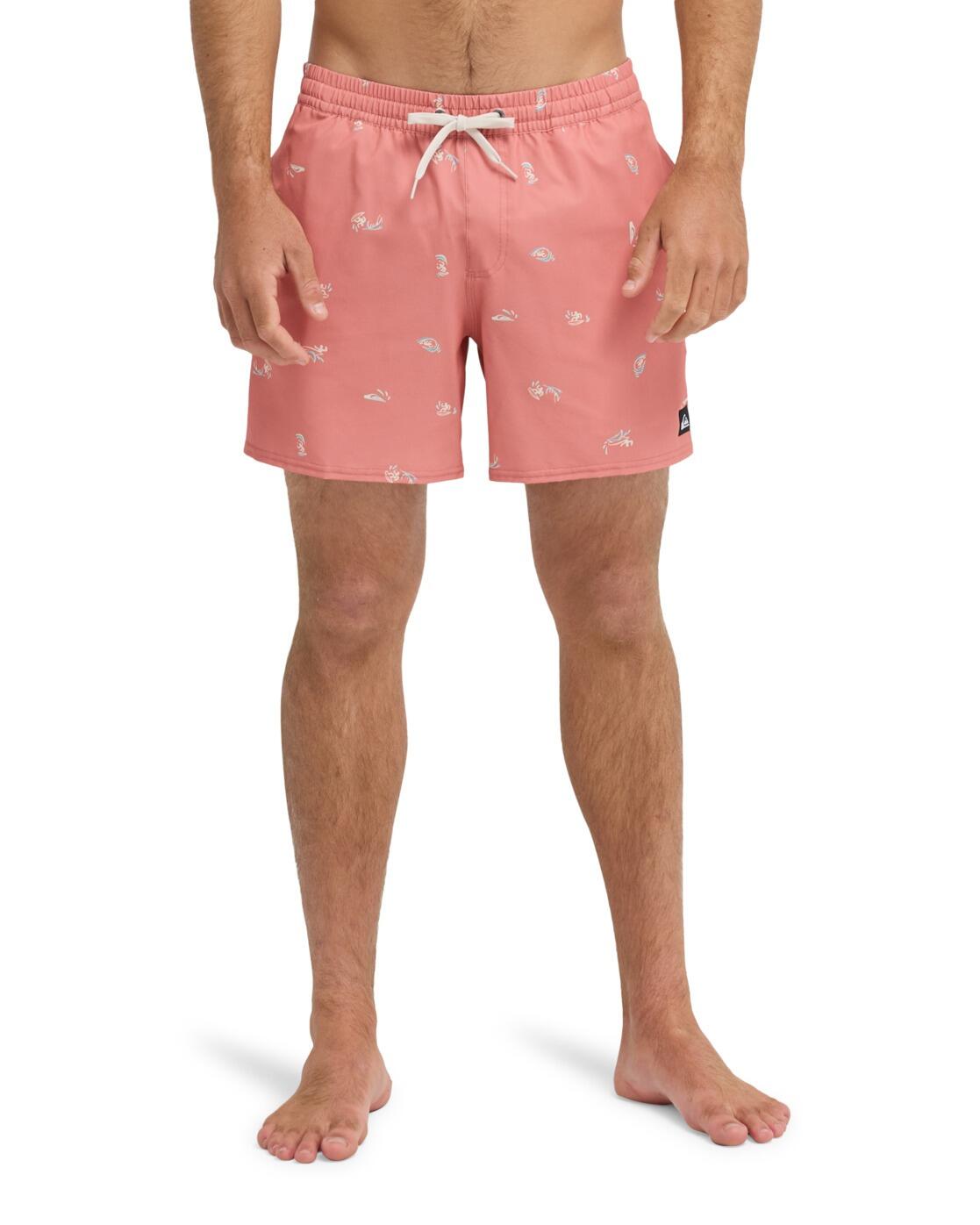 Short de bain STRETCH PRINTED VOLLEY 16" Rose Homme 2/4