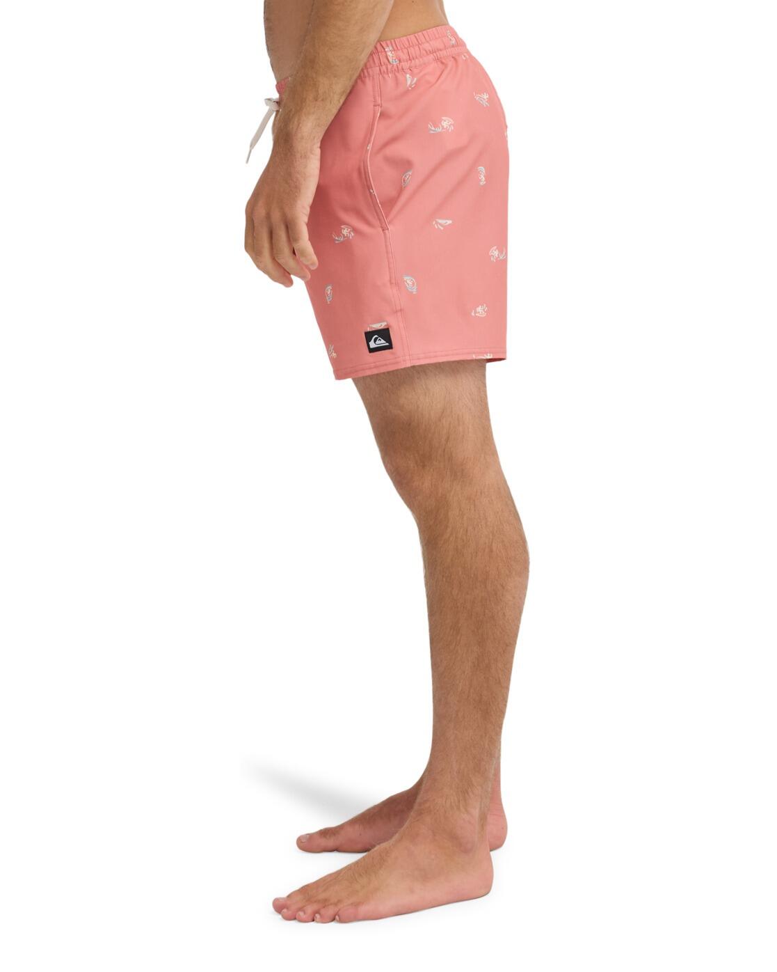 Short de bain STRETCH PRINTED VOLLEY 16" Rose Homme 4/4
