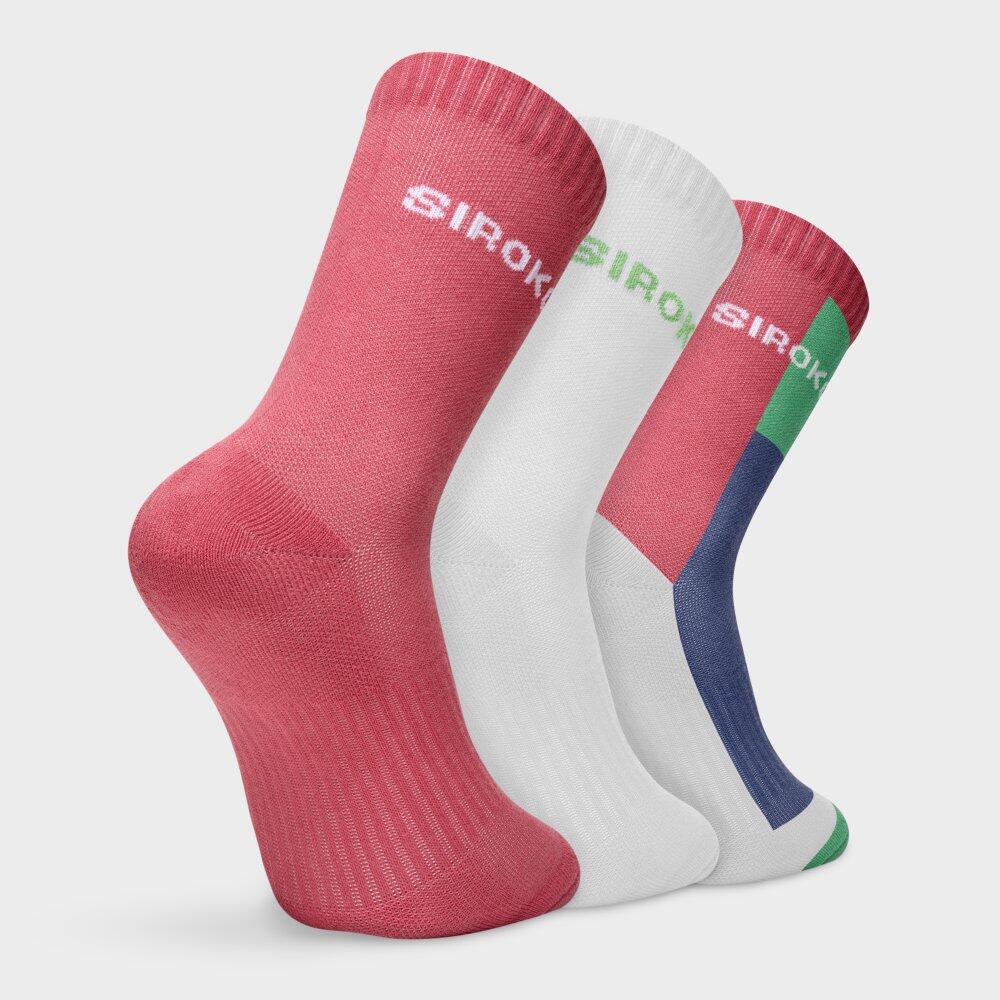 Pack de 3 meias de cano médio para padel Homem e mulher Vira Erit Multicor 6/6