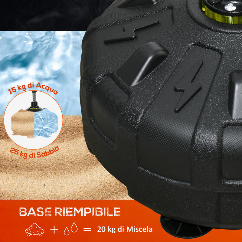 Minge de box SPORTNOW bază umplubilă, înălțime reglabilă 147-165 cm