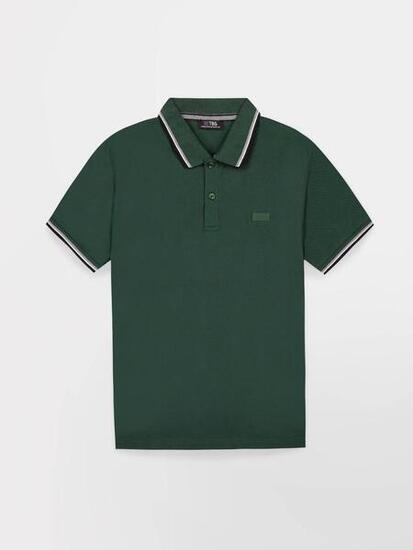 Polo manches courtes Homme YVANEPOL Sapin - Coupe ajustée, 100% coton
