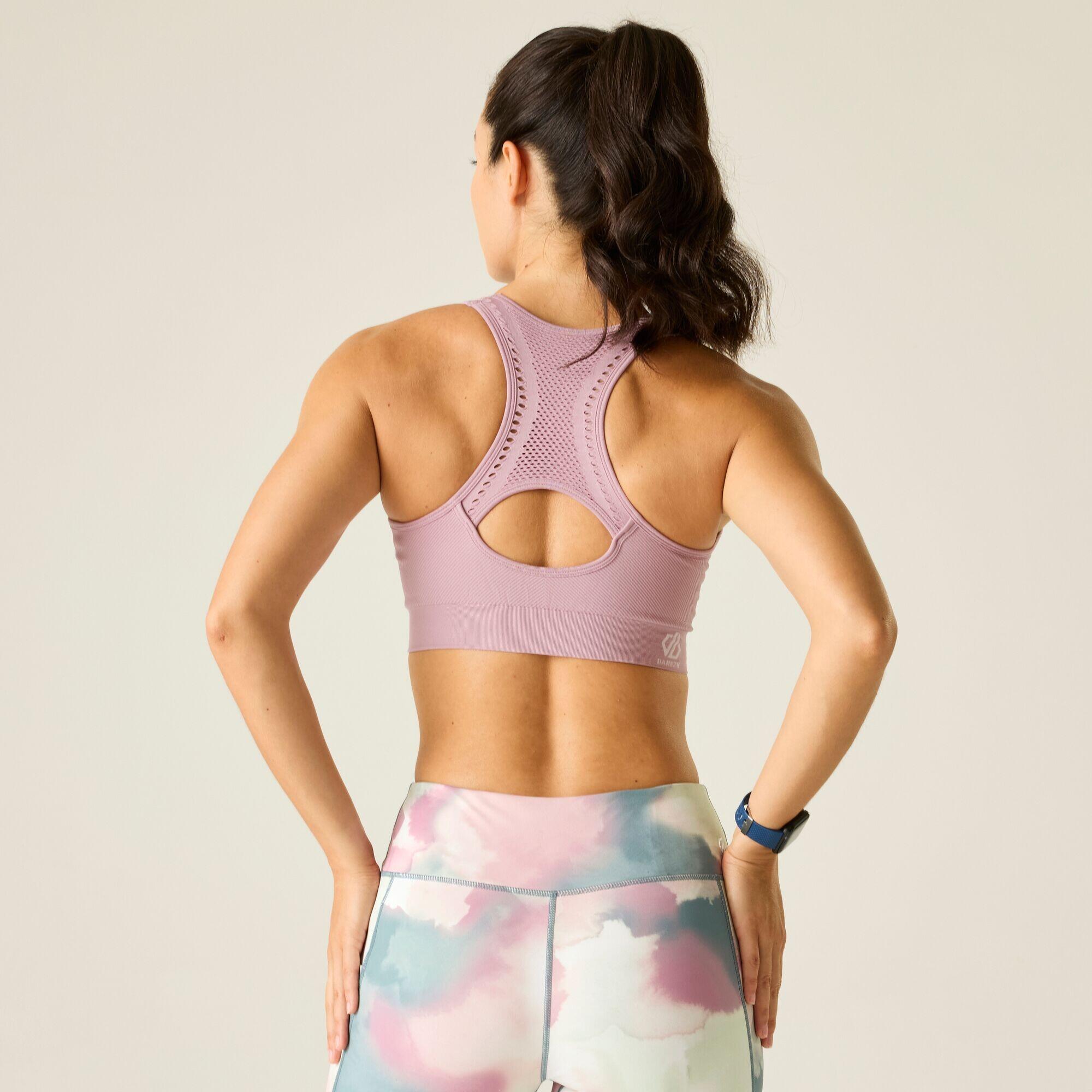Brassière de Sport Femme Dare 2B "REACT BRA" XS Rose pâle 2/7