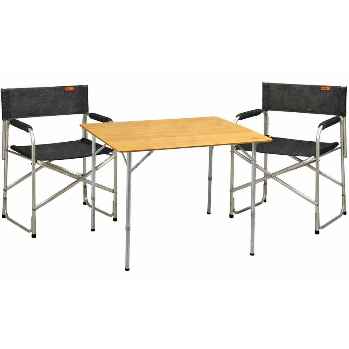 Soplair - Pack Soplair Table 2 Personnes Pieds Rabattables + 2 Fauteuils Director Bahia - Table De Camping - Marron - Taille Unique - Decathlon