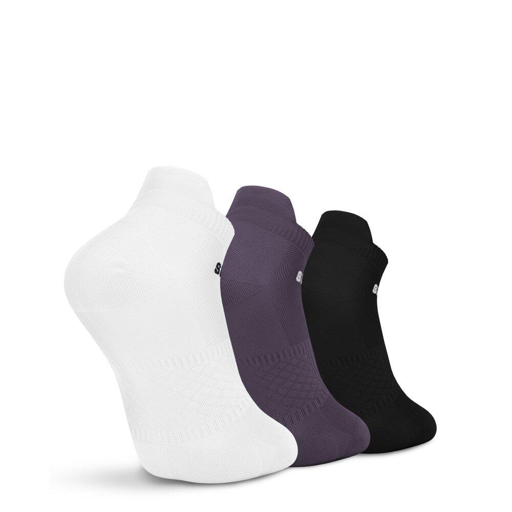 Lot de 3 chaussettes basses de sport Fitness Homme et Femme Trim Lavander Blanc 2/6