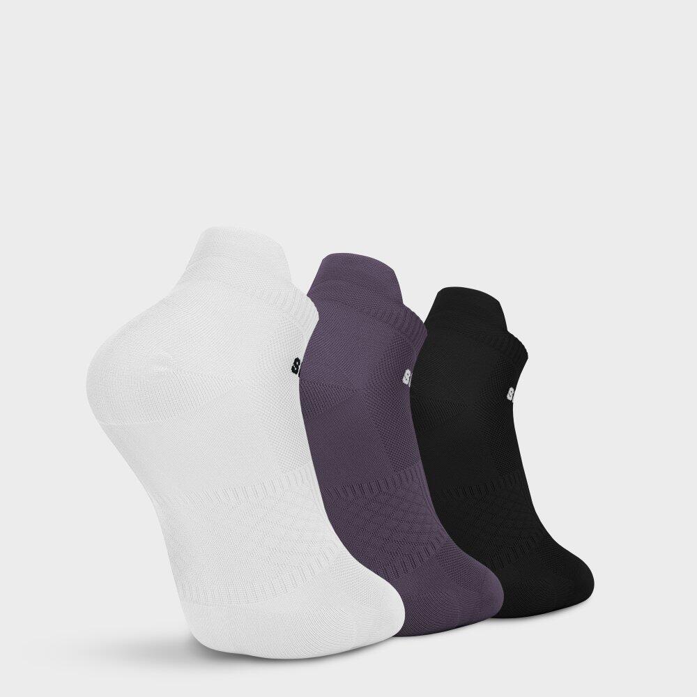 Lot de 3 chaussettes basses de sport Fitness Homme et Femme Trim Lavander Blanc 6/6