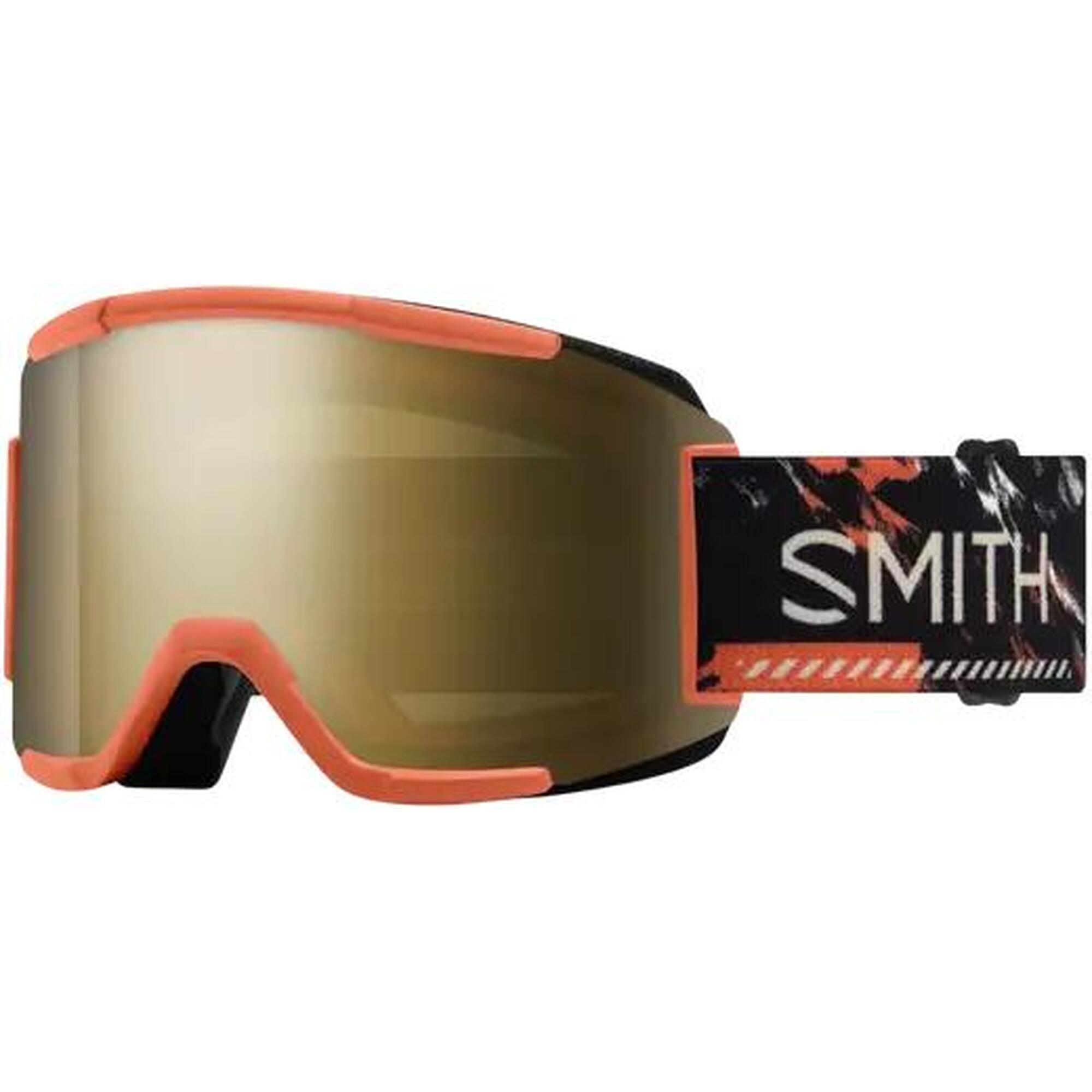 Smith - Smith Squad Masque De Ski - Cinder Chop Up/sun Black Gold Mirror - Masque De Ski - Jaune|noir - Taille Unique - Decathlon
