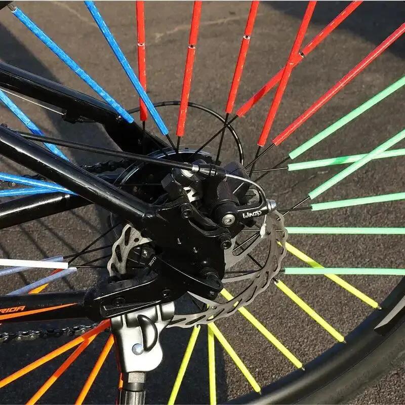 Tubos refletores para raios de bicicleta multicolor conjunto 24 75 mm 5/6