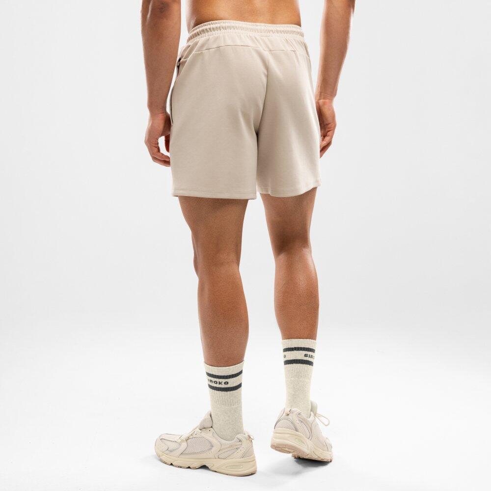 Men Fitness 's cotton workout shorts Titan Sand Beige 6/7