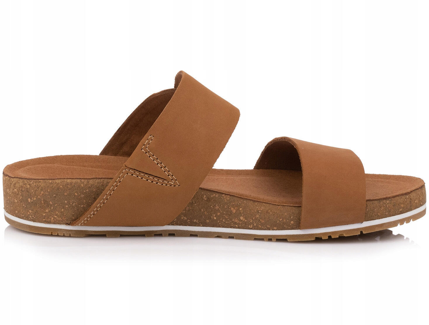 Klapki skórzane damskie brązowe TIMBERLAND MALIBU WAVES SLIDE RUST NUBUCK 3/6
