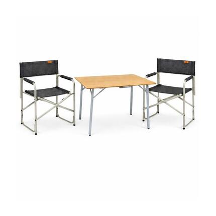 PACK SOPLAIR Table 2 personnes Pliable + 2 Fauteuils Director Bahia Camping Car