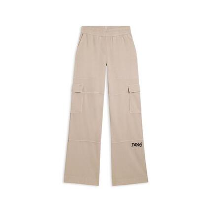 Pantalon cargo à jambe large en molleton avec de grandes poches