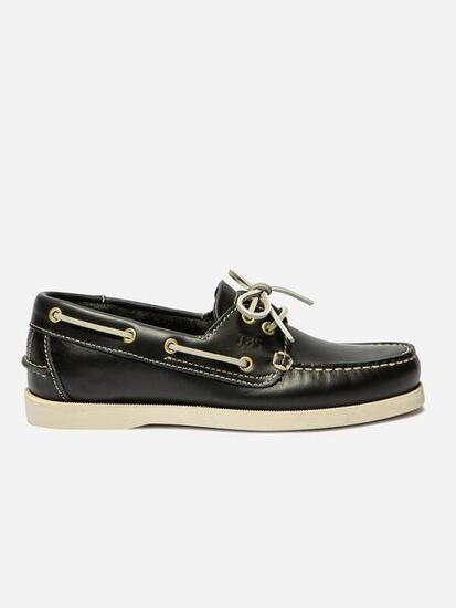 Chaussures bateau - Femme - Lacets en cuir - Phenise - Bleu marine