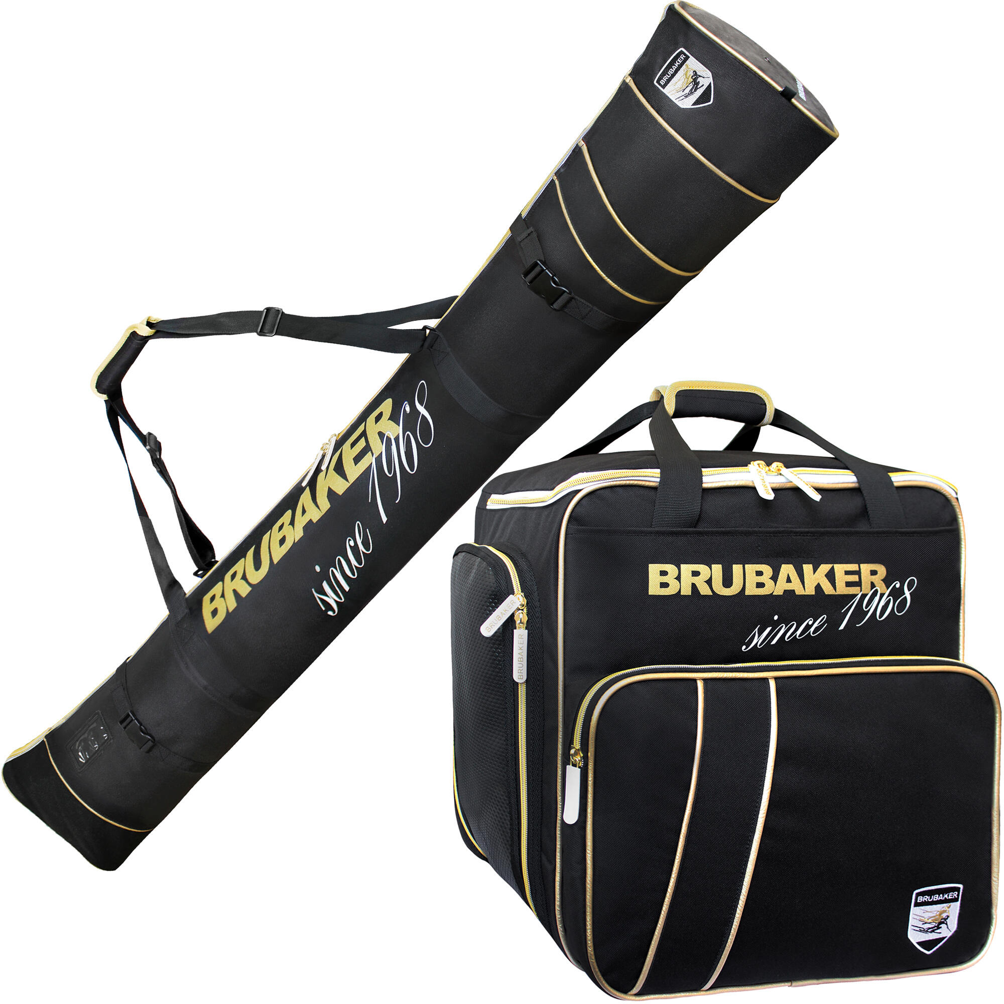 X2 - Brubaker Set Combi Grenoble Sac Skis + Chaussures + Casque 170cm Noir/or - Sac De Sport - Jaune|noir - 170cm - Decathlon