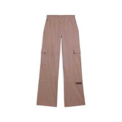 Pantalon cargo à jambe large en molleton avec de grandes poches