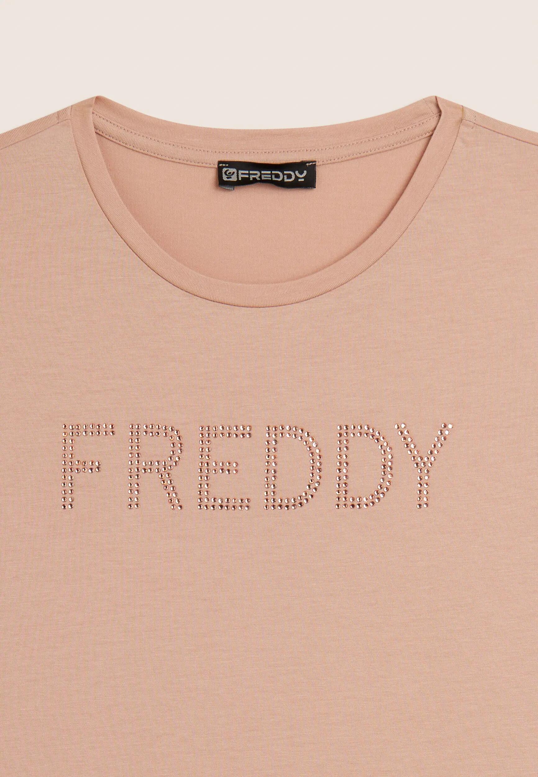 T-shirt manica corta con logo FREDDY in strass 6/6