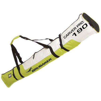 BRUBAKER Carver Pro Skitasche für Ski+Stöcke, 190cm, Grün/Weiß