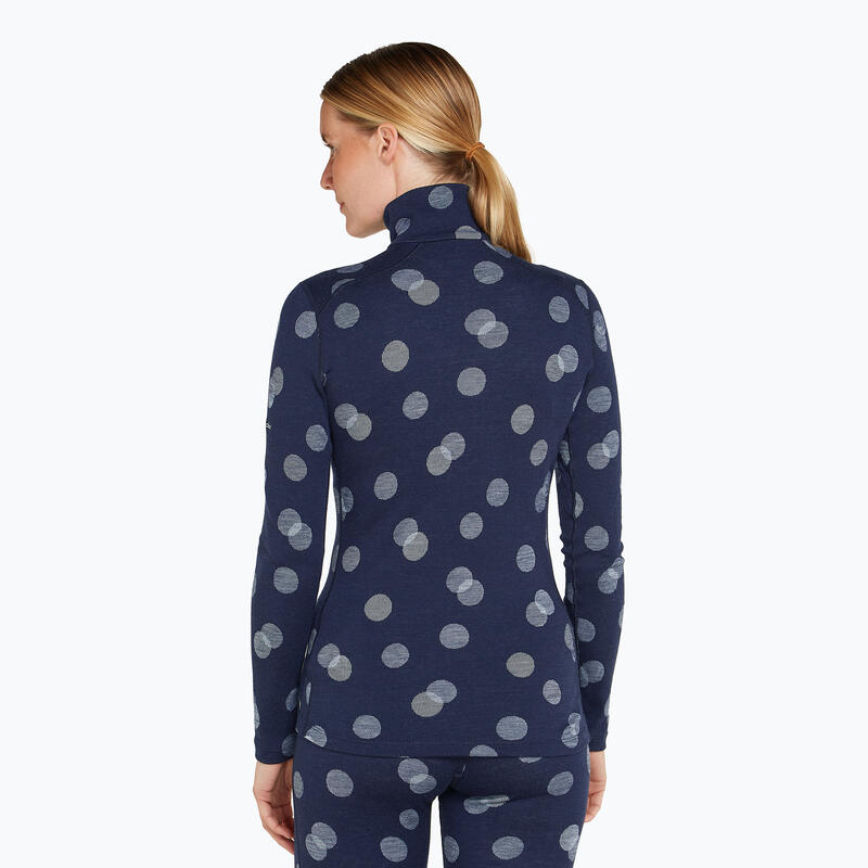 Bluza termică pentru femei Icebreaker Merino 260 Vertex LS Half Z Falling Flakes