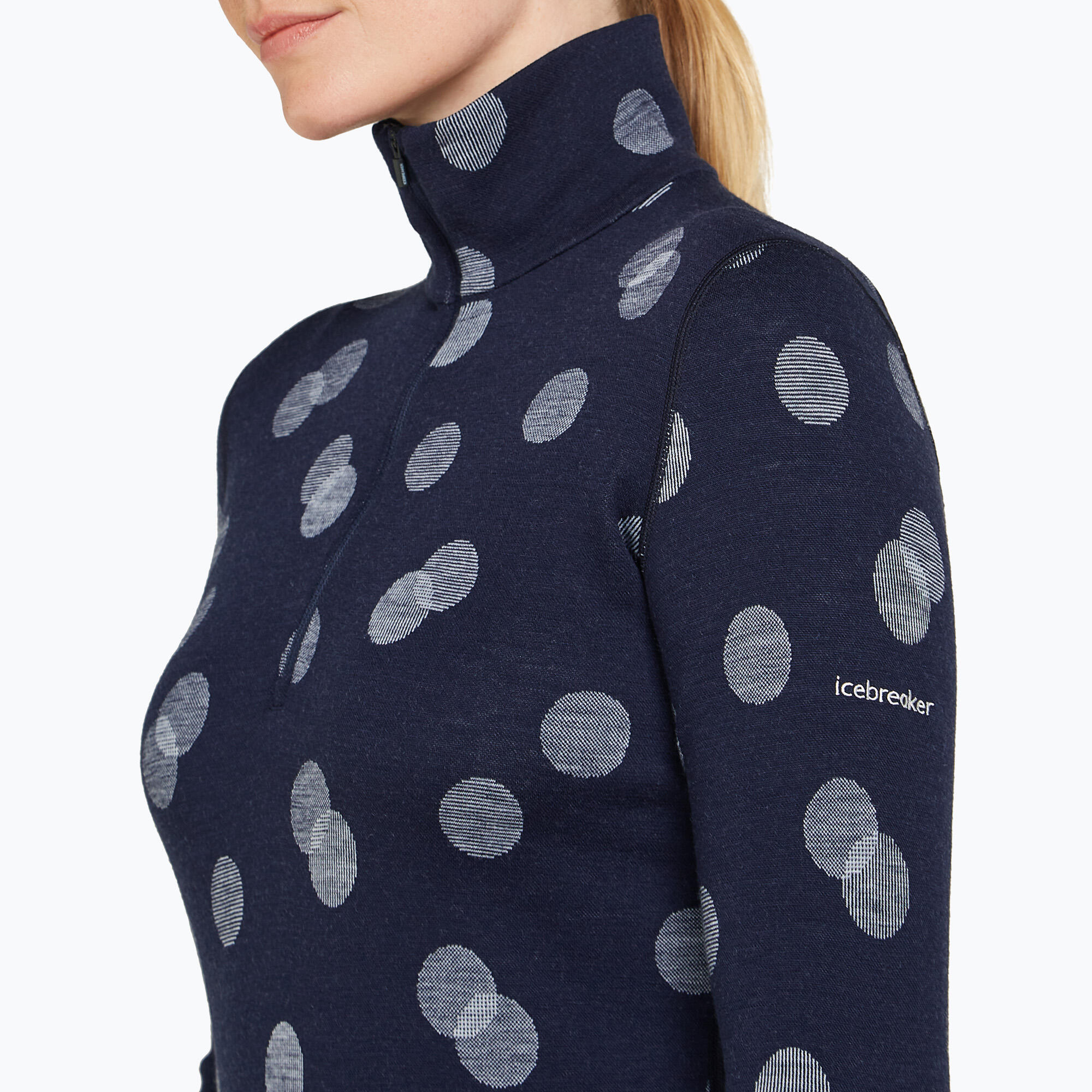 Sweat-shirt thermique femme icebreaker Merino 260 Vertex LS Half Z Falling 5/7