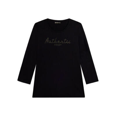 T-shirt manica 3/4 "Authentic" con logo FREDDY in strass