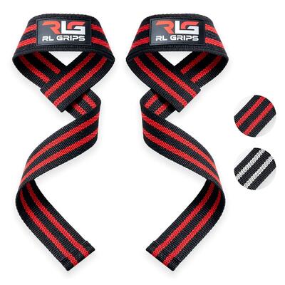 Lifting straps met polsband krachttraining deadlift powerlifting katoen gym wit