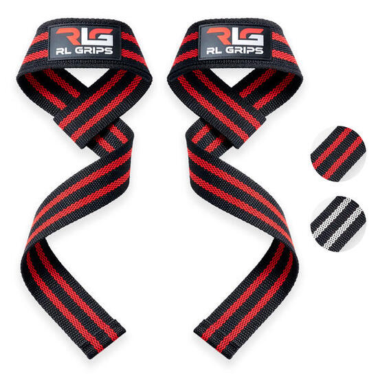 Straps de musculation rembourrés RL Grips Rouge training grip