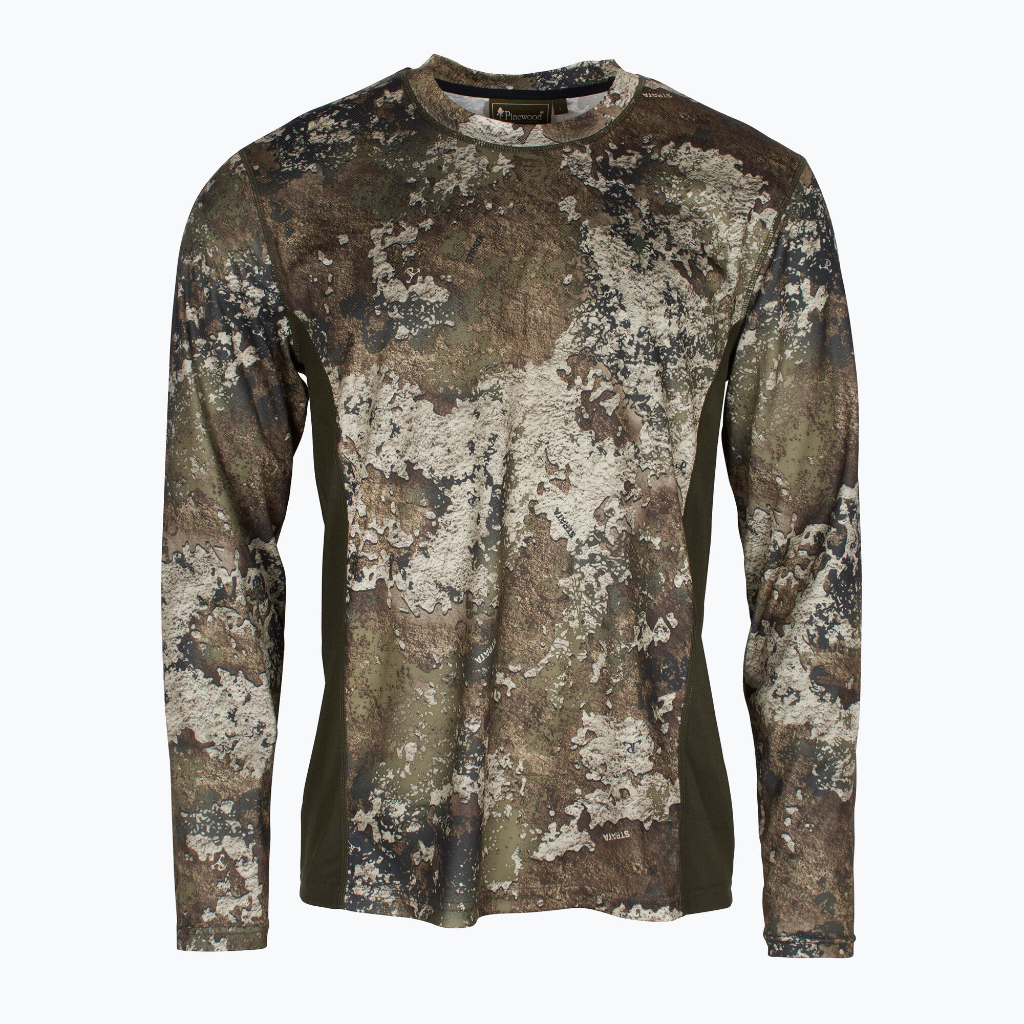 Camisola térmica masculina Pinewood Abisko Merino Base Layer com zíper meia 3/5