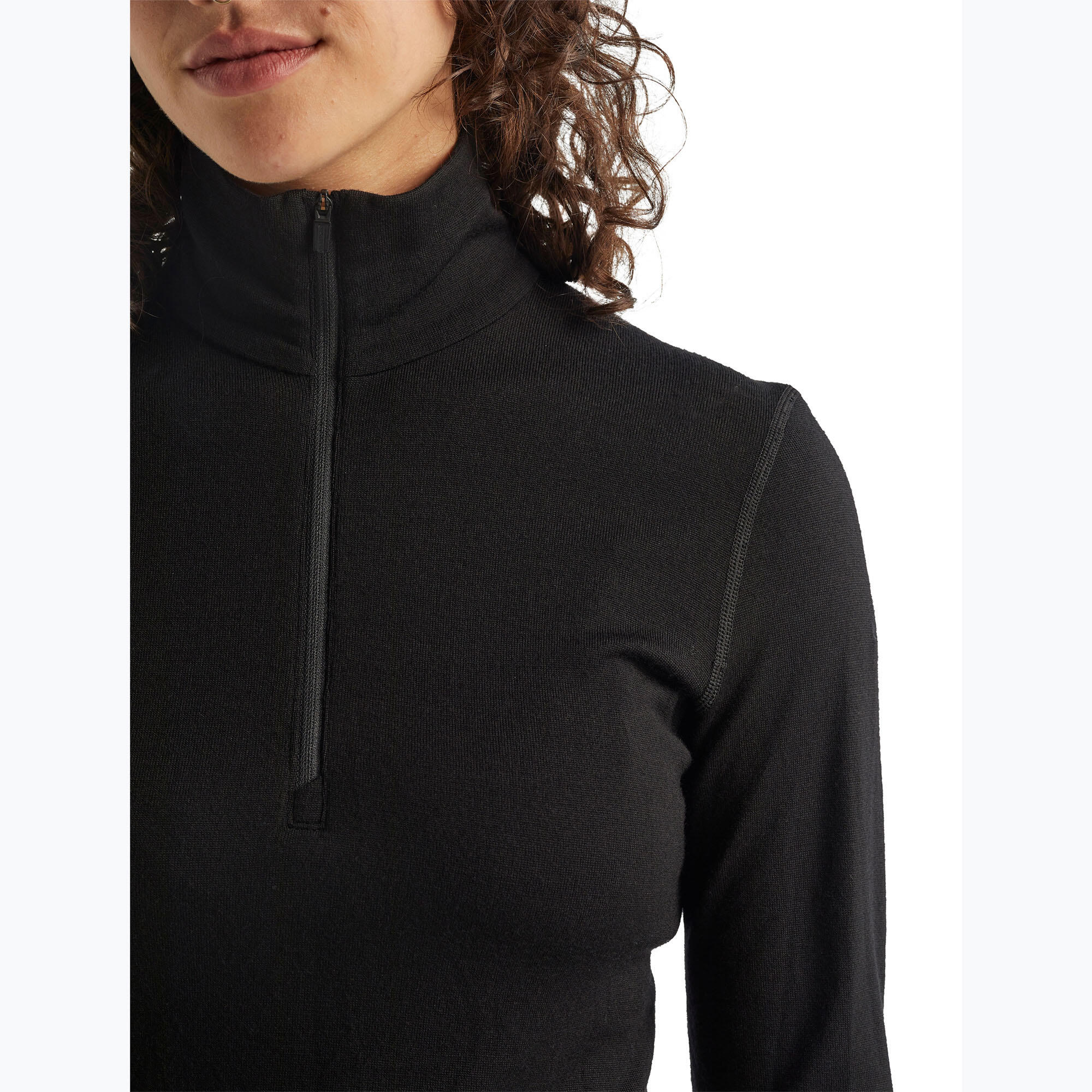 Sudadera térmica para mujer icebreaker 260 Tech LS con media cremallera 6/7