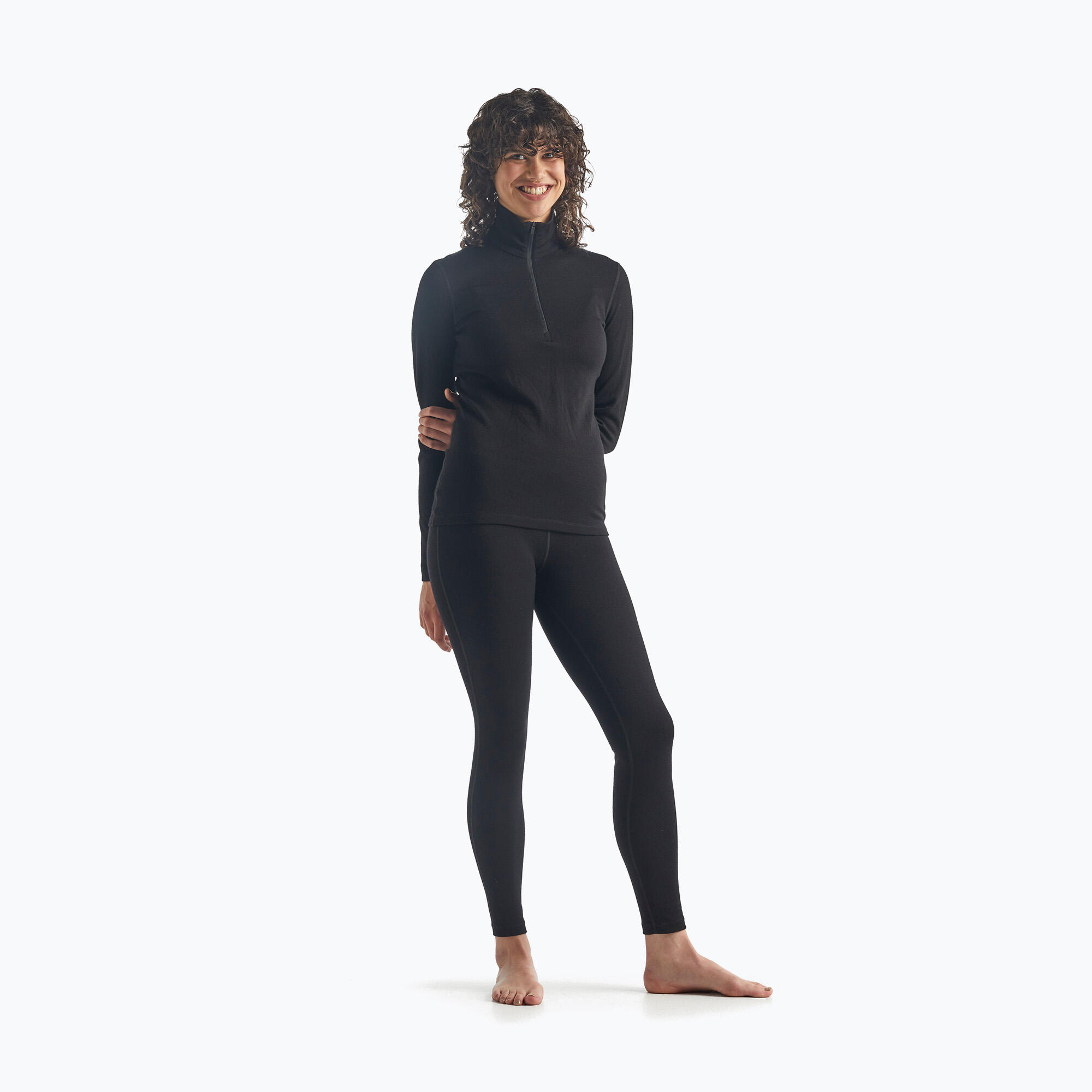 Sudadera térmica para mujer icebreaker 260 Tech LS con media cremallera 2/7