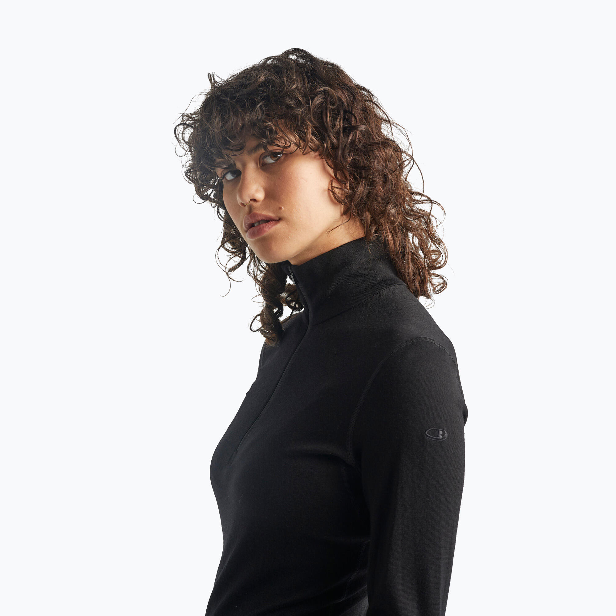 Sudadera térmica para mujer icebreaker 260 Tech LS con media cremallera 5/7